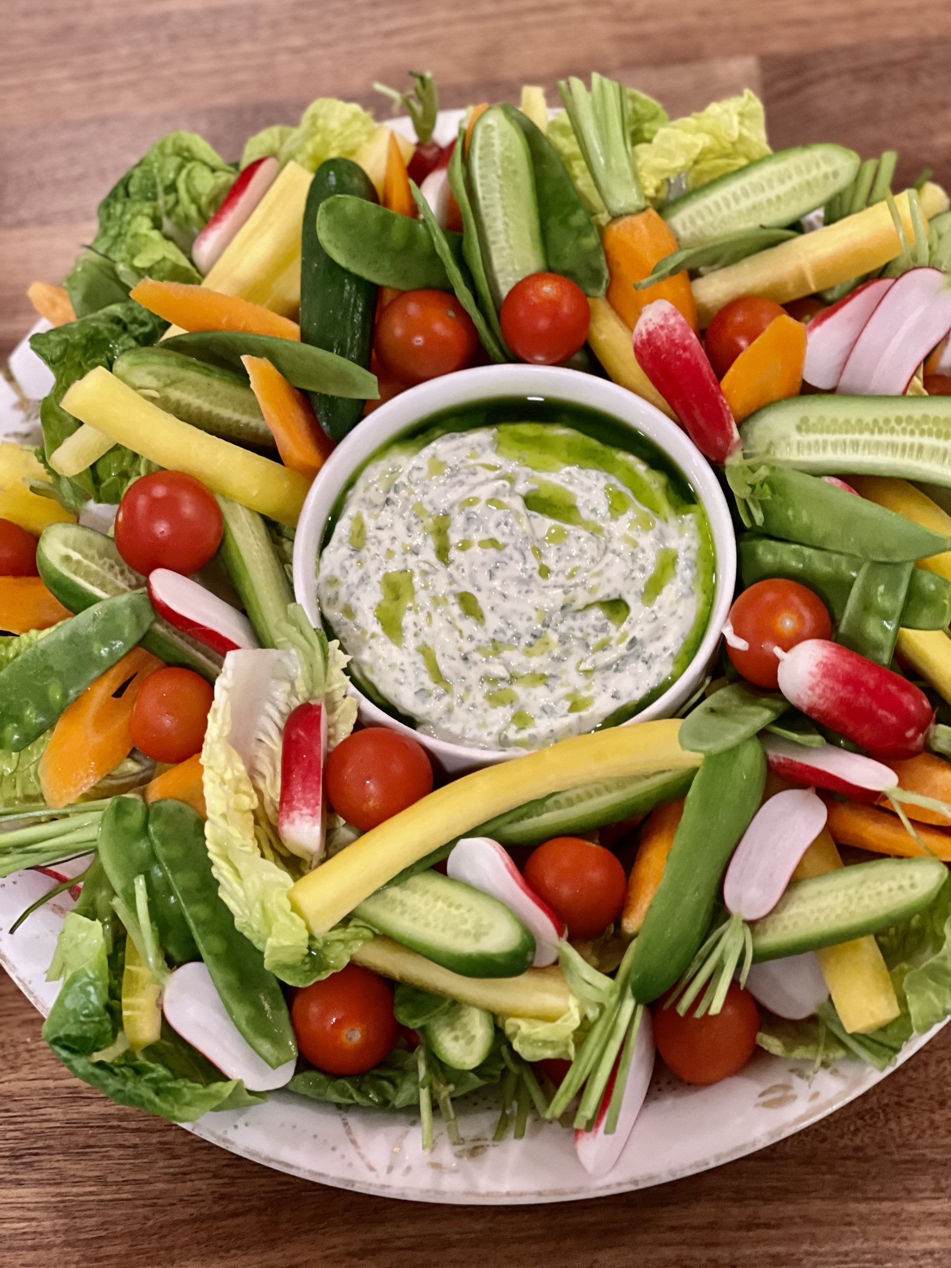 Francks Kök – färsk crudité med dip